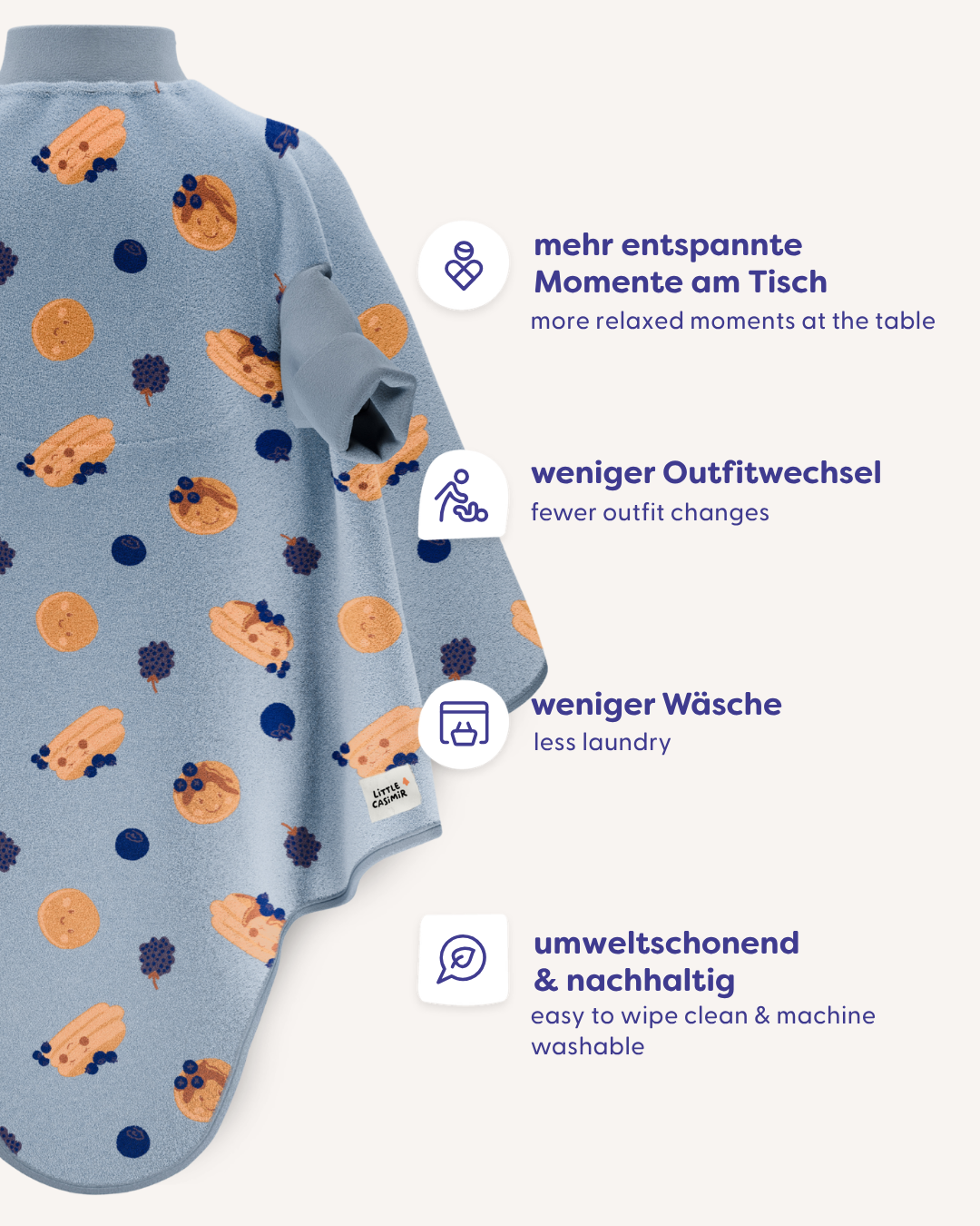"Boo" Bib - Blueberry Pancake