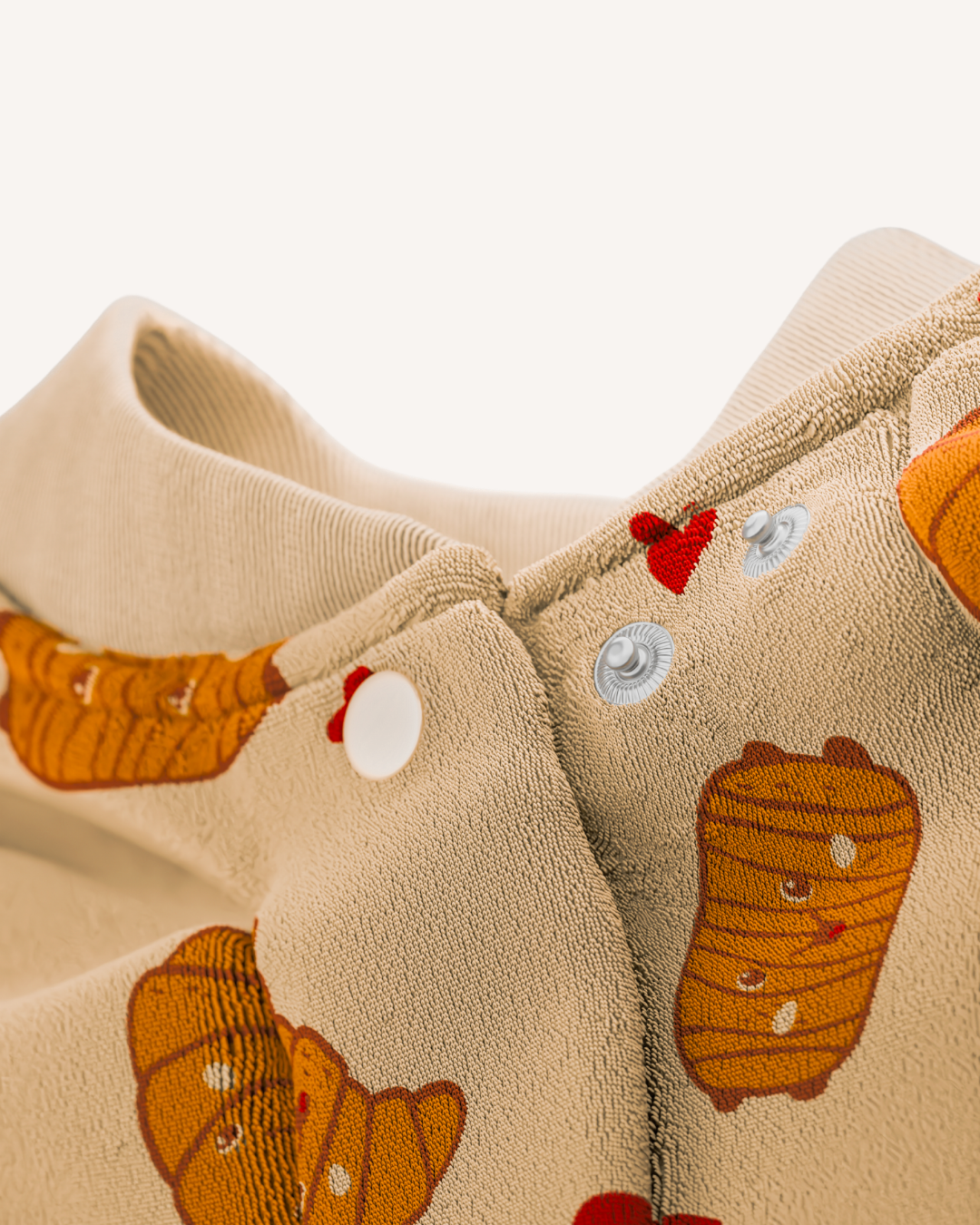 "Boo" bib - Croissant et Pain au Chocolat