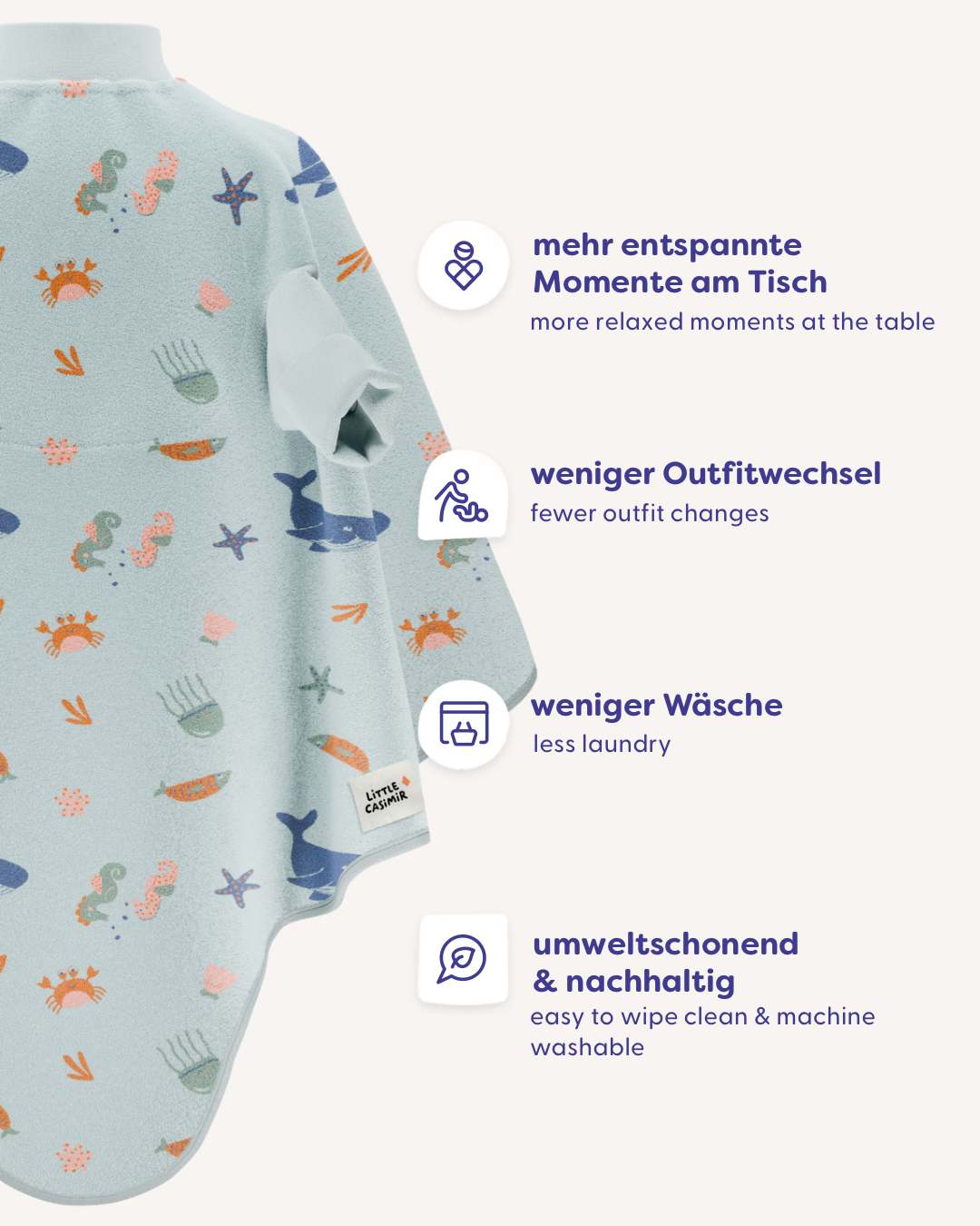 “Boo” bib – Deep Sea