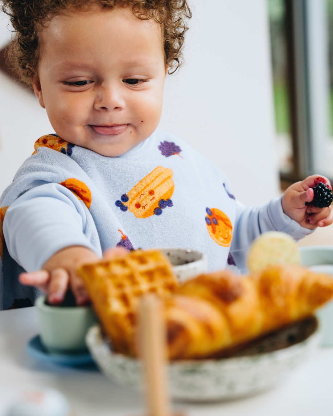 "Boo" Bib - Blueberry Pancake